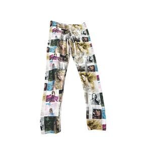 Taylor swift 10 Hard To Find leggings slippery stretchy material worn once euc